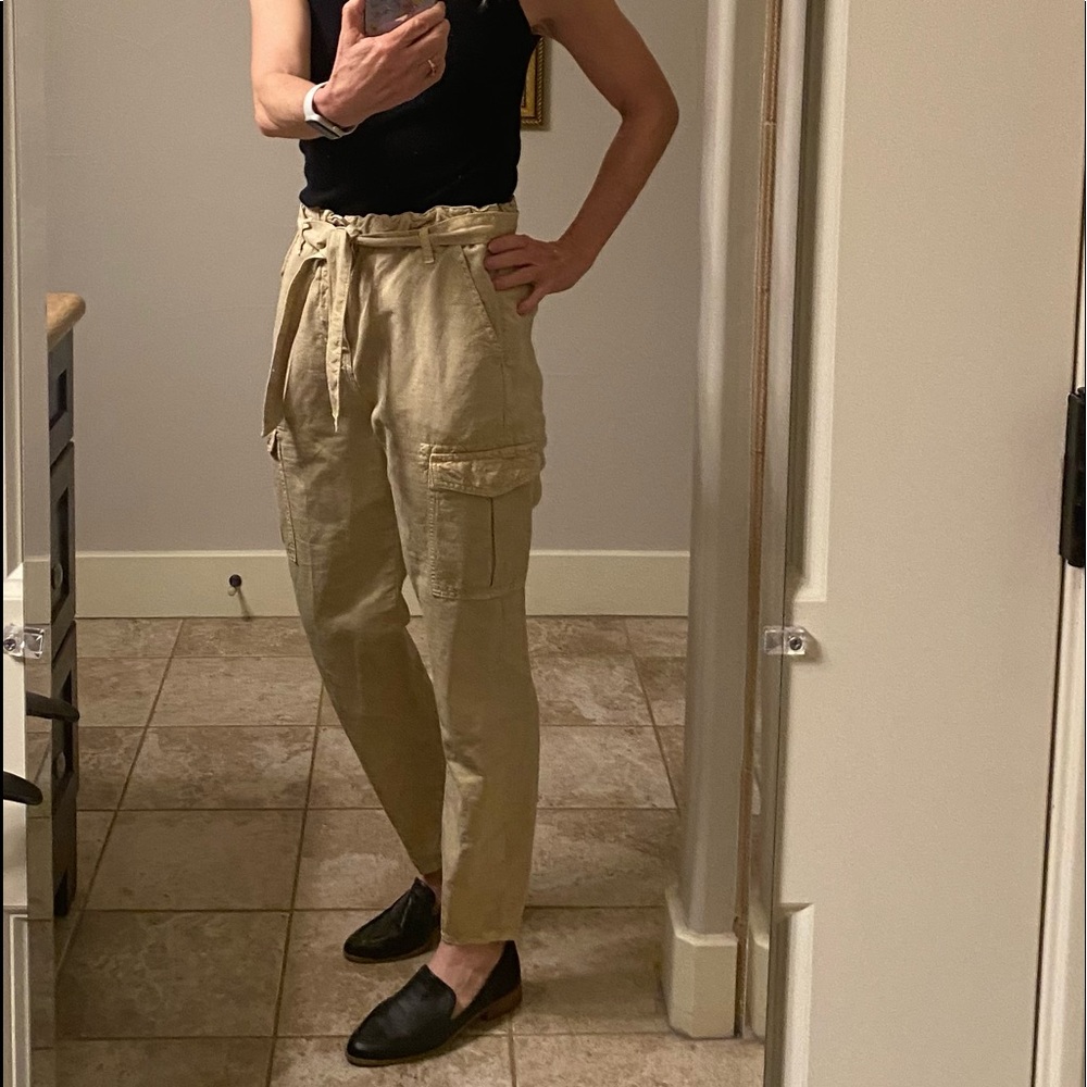 Zara tan cargo pants. Size 4